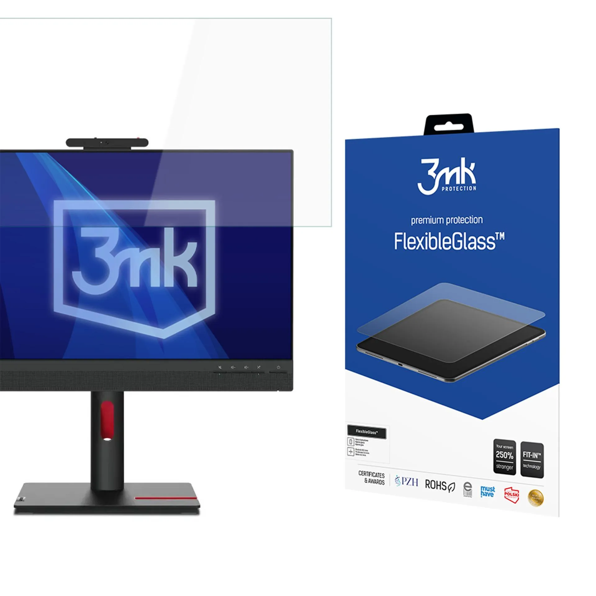 Verre hybride incassable pour ThinkCentre Tiny-In-One 24 Gen 5 - 3mk FlexibleGlass