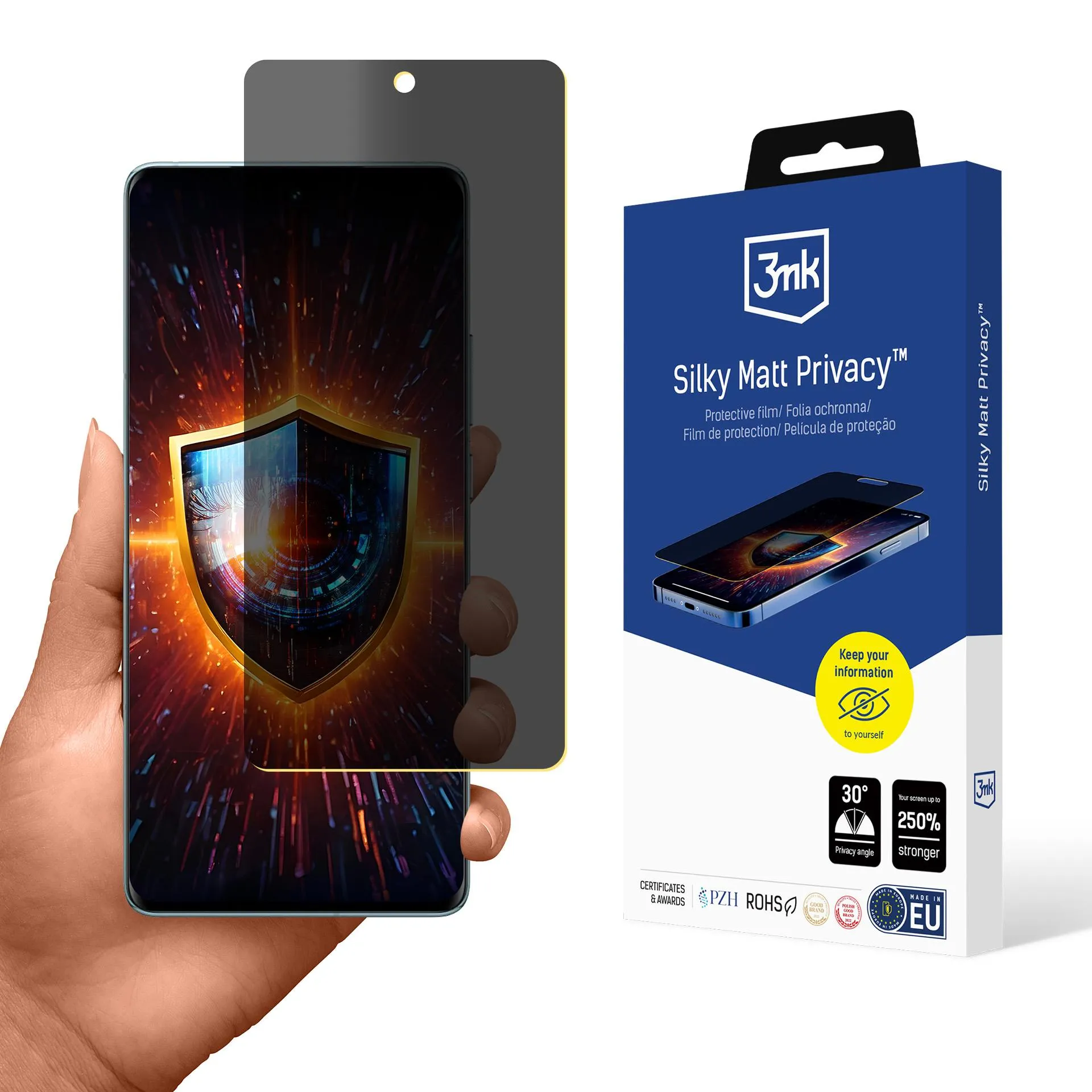Film anti-espion pour Vivo X100 Pro - 3mk Silky Matt Privacy