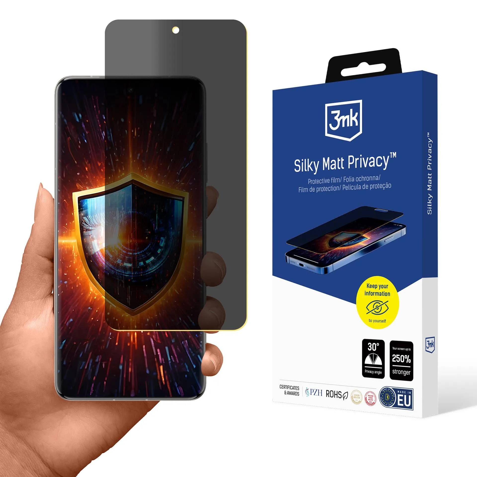 Film anti-espion pour Vivo X200 Pro - 3mk Silky Matt Privacy