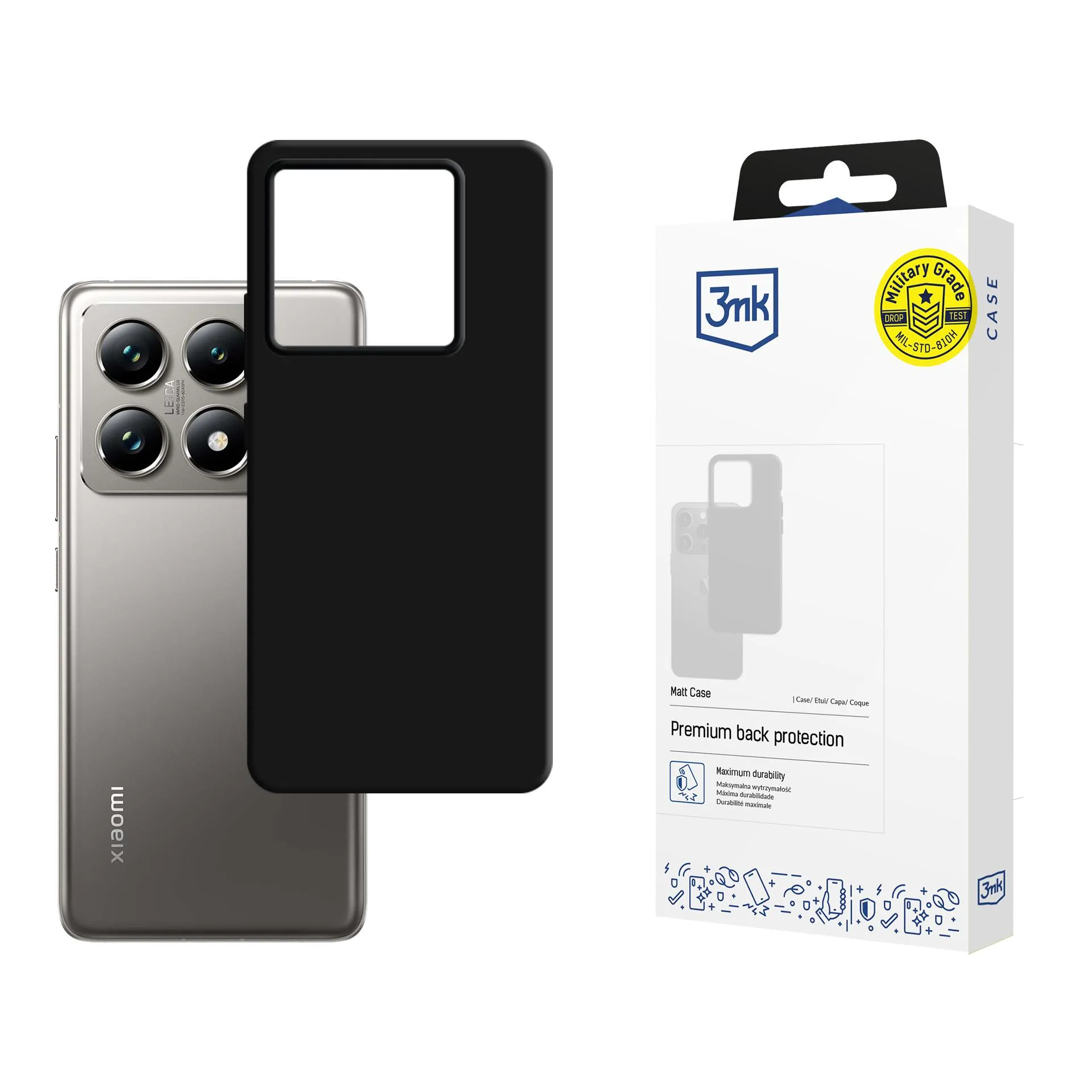Coque pour Xiaomi 14T Pro - 3mk Matt Case Noir