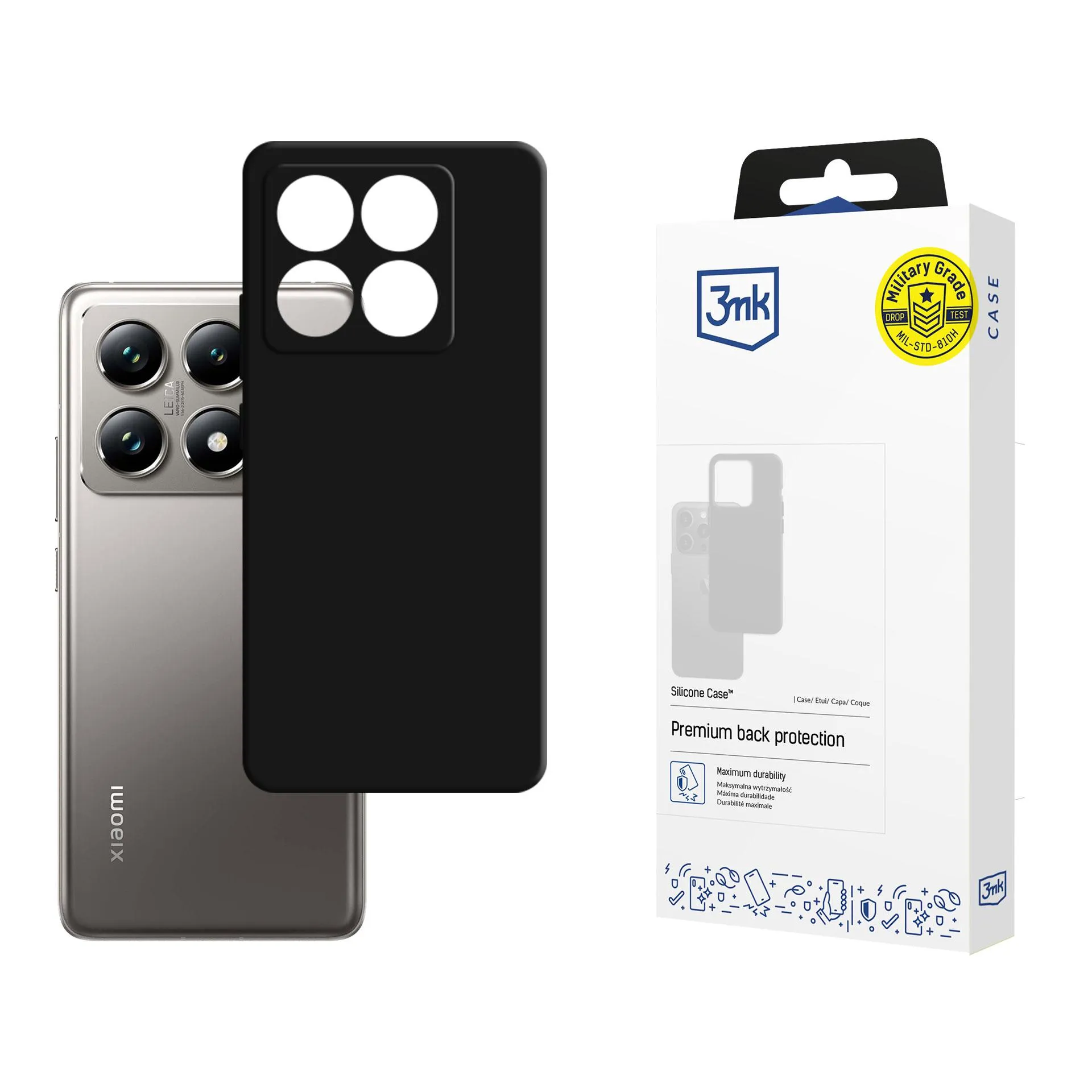 Coque pour Xiaomi 14T Pro - Etui 3mk Silicone Noir