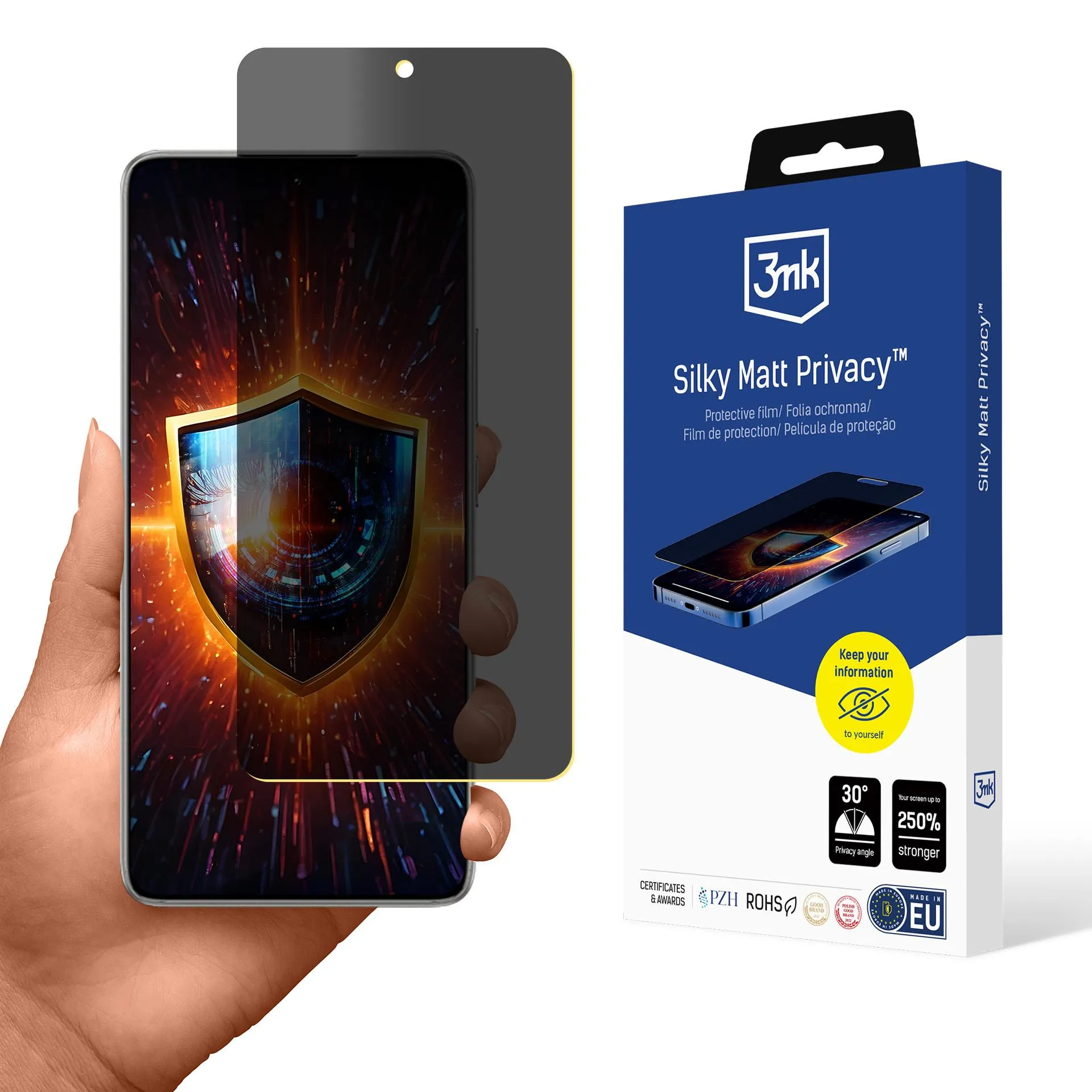Film anti-espion pour Xiaomi 14T Pro - 3mk Silky Matt Privacy