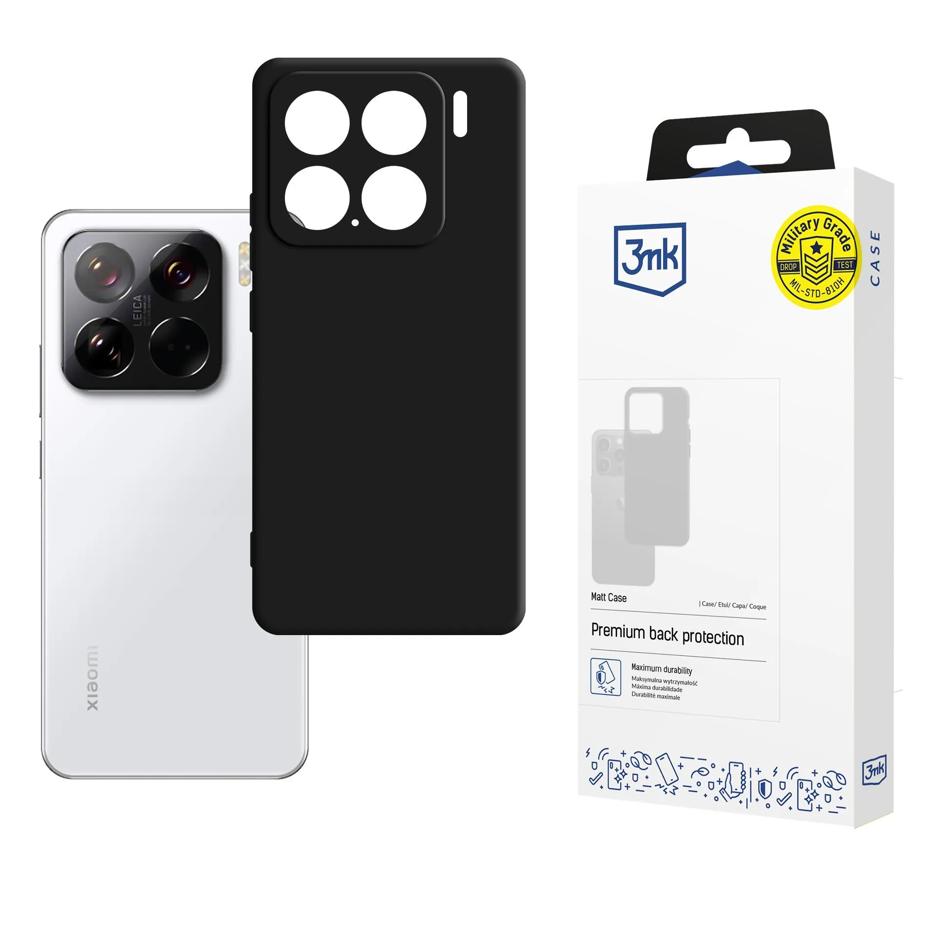 Coque pour Xiaomi 15 - 3mk Matt Case Noir