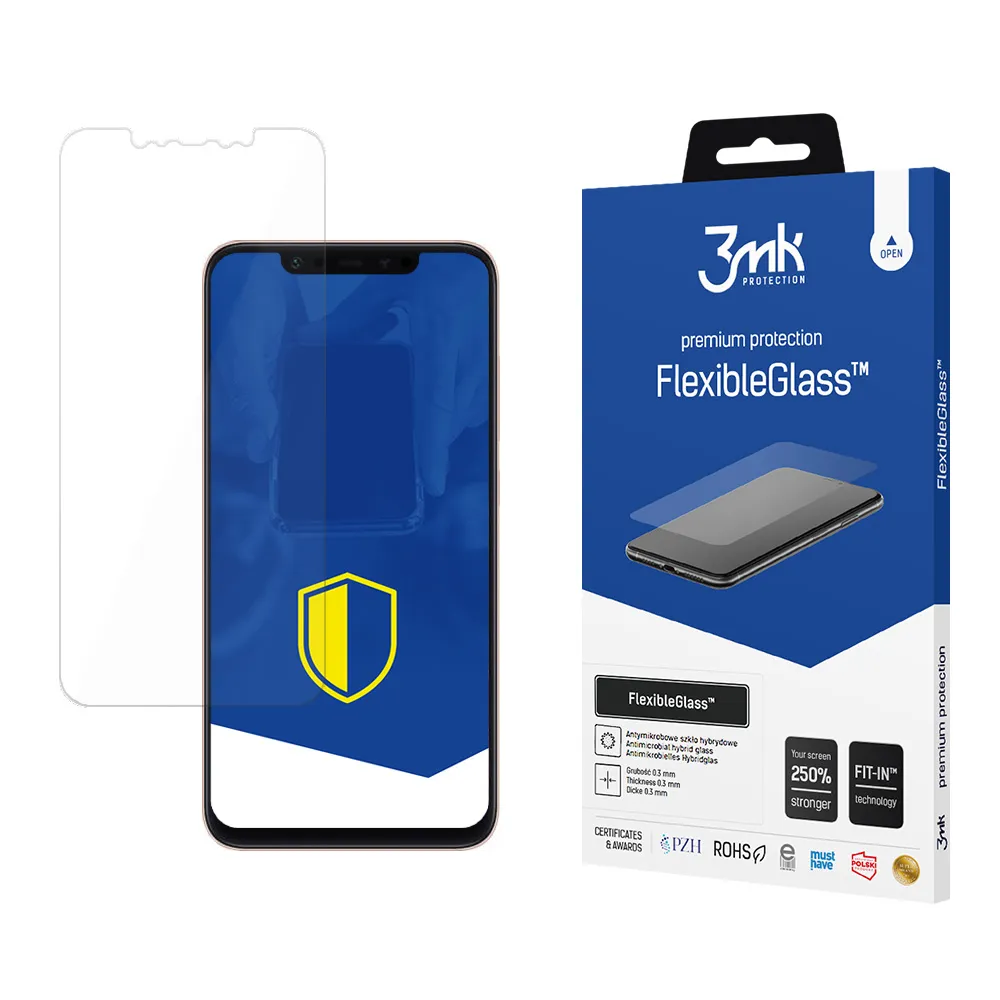 Verre hybride anti-casse pour Xiaomi Mi8 Global - 3mk FlexibleGlass™