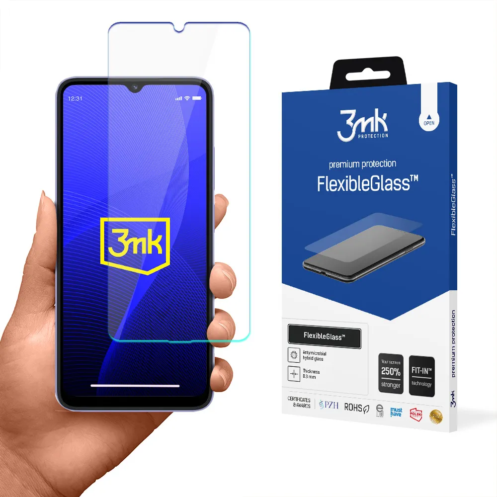 Verre hybride incassable pour Xiaomi Redmi 12C - 3mk FlexibleGlass™