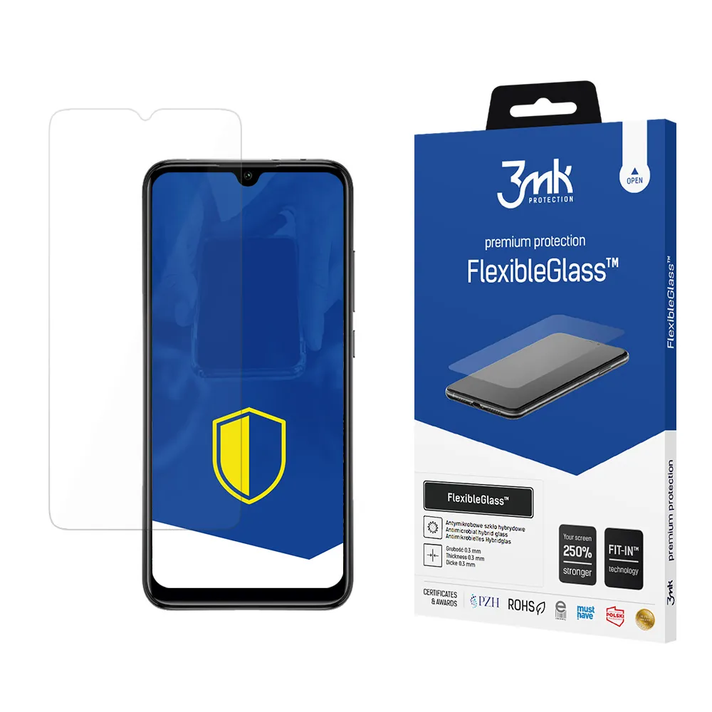 Verre hybride anti-casse pour Xiaomi Redmi 9 - 3mk FlexibleGlass™
